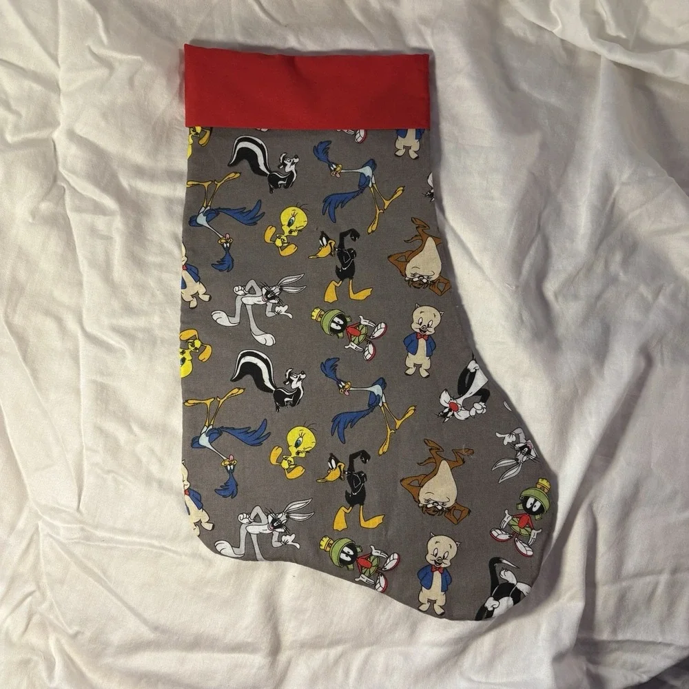 Handmade Looney Tunes Christmas Stocking Needs Hook String